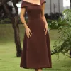 VESTIDO ANTÔNIA MIDI - MARROM