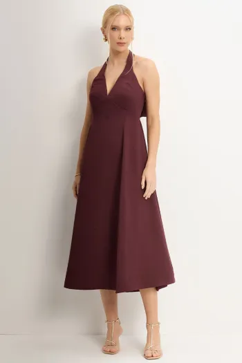VESTIDO FILOMENA MIDI - VINHO