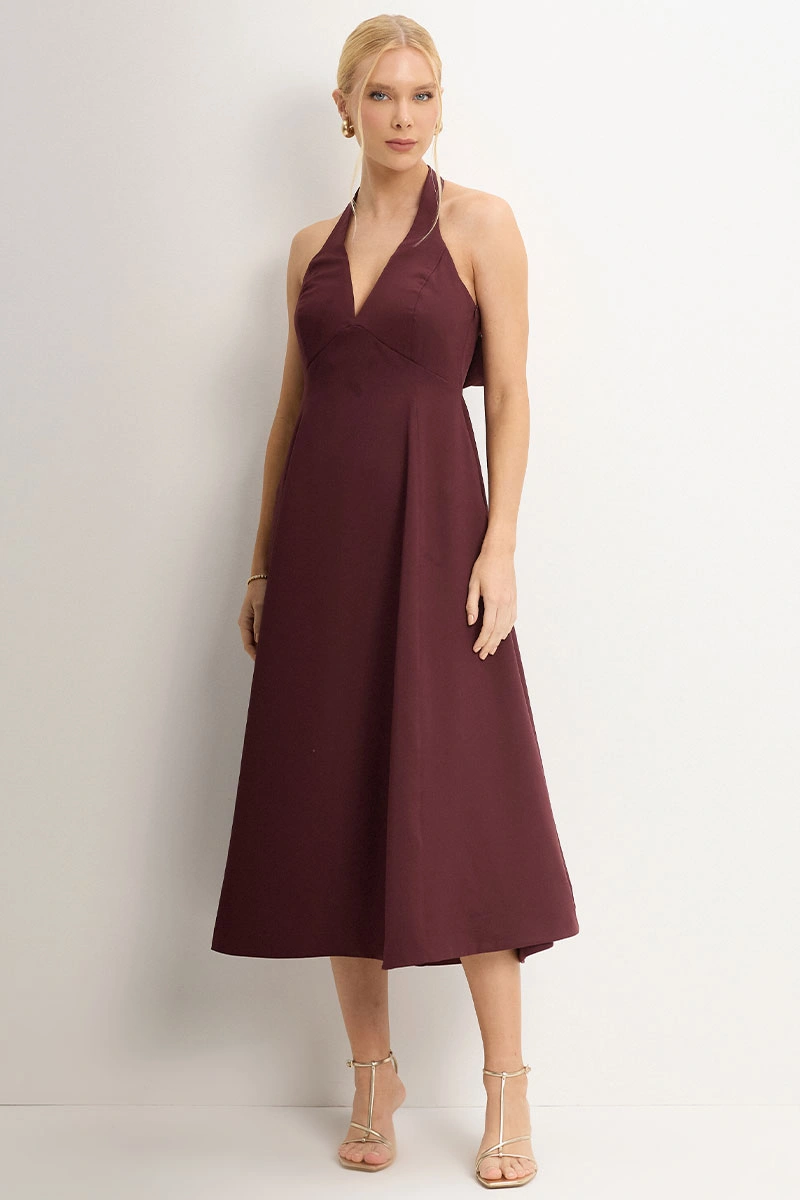 VESTIDO FILOMENA MIDI - VINHO