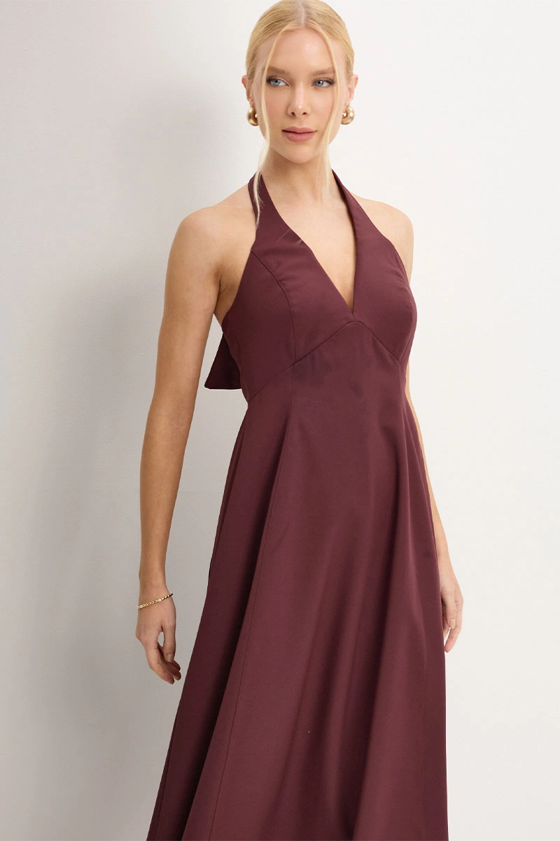 VESTIDO FILOMENA MIDI - VINHO