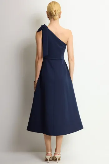 VESTIDO SAFIRA MIDI - AZUL MARINHO