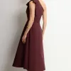 VESTIDO SAFIRA MIDI - VINHO