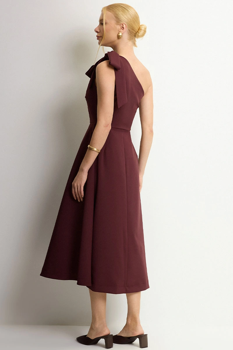 VESTIDO SAFIRA MIDI - VINHO