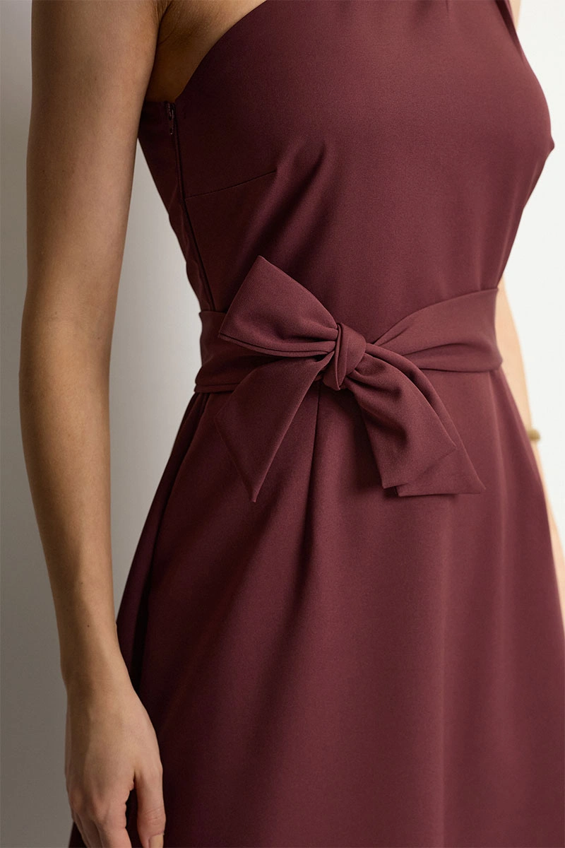 VESTIDO SAFIRA MIDI - VINHO