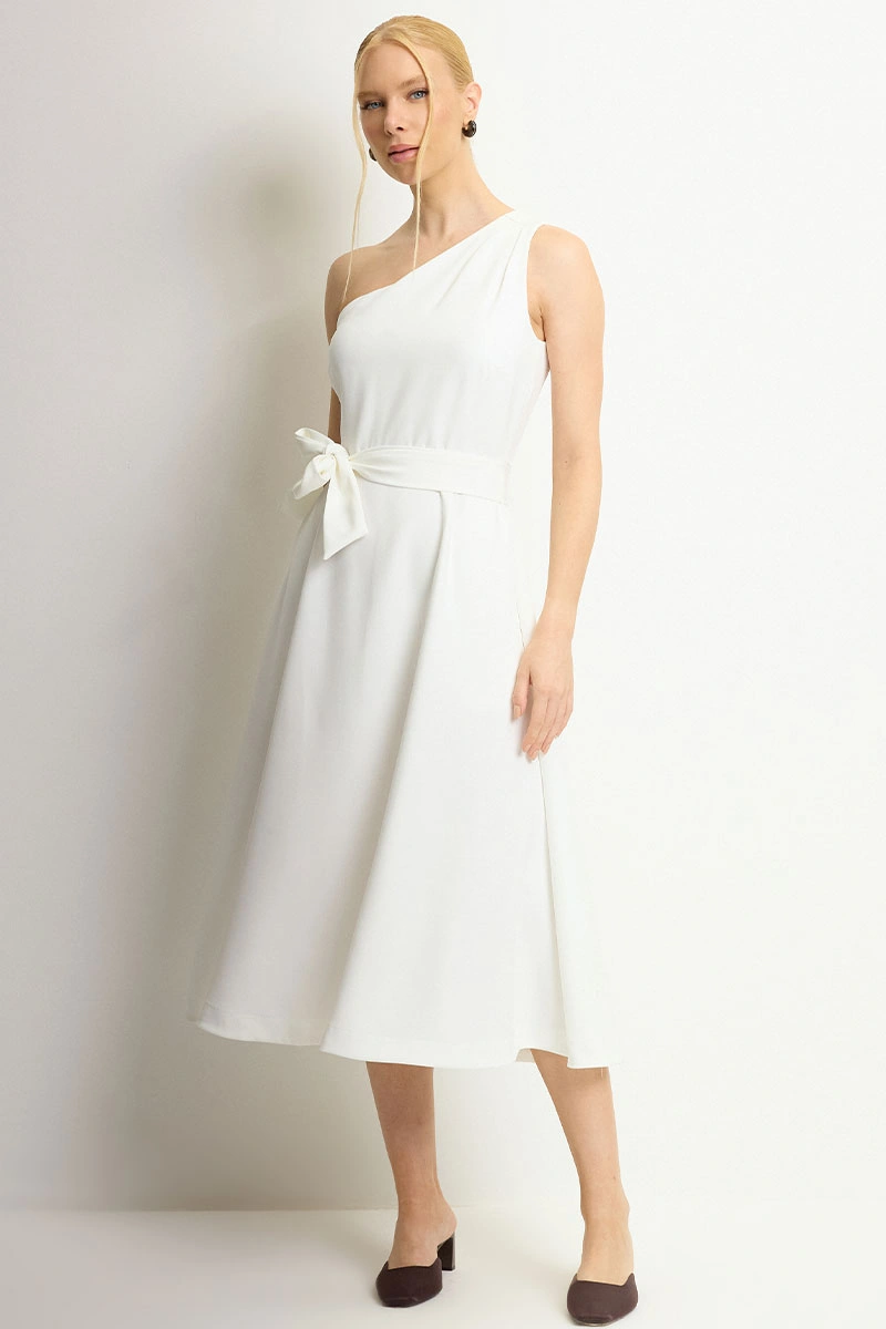 VESTIDO SAFIRA MIDI - OFF WHITE