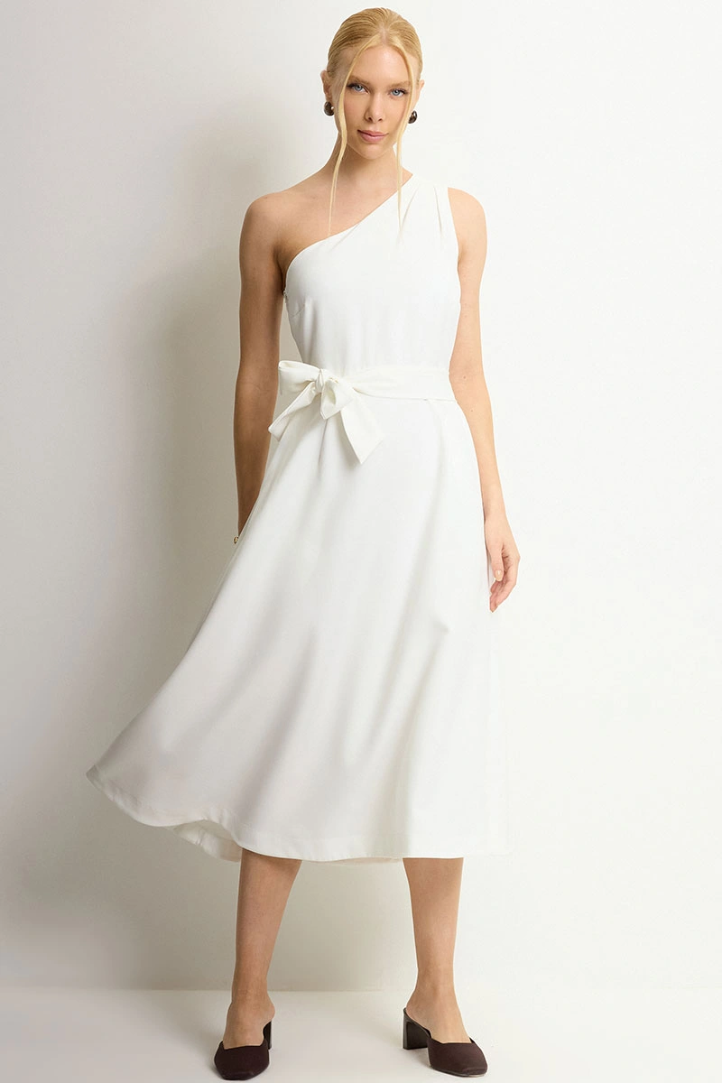 VESTIDO SAFIRA MIDI - OFF WHITE
