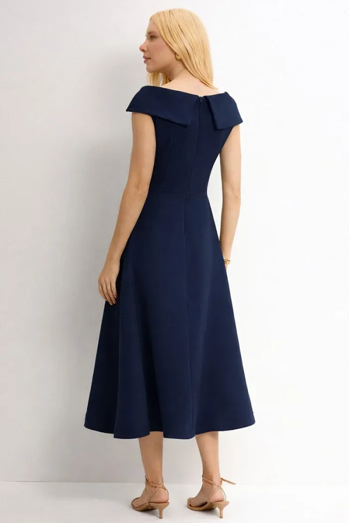 VESTIDO DARA MIDI - AZUL MARINHO