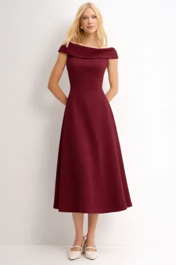 VESTIDO DARA MIDI - VINHO