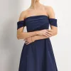 VESTIDO MIDI MORGANA - AZUL MARINHO