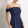 VESTIDO MIDI MORGANA - AZUL MARINHO