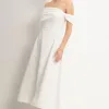 VESTIDO MIDI MORGANA - OFF WHITE