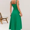 VESTIDO CAROL DECOTE V COM ALÇAS - VERDE