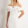 VESTIDO DRIELY MIDI DECOTE V COM BABADOS - OFF WHITE