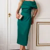 VESTIDO FABI MIDI UM OMBRO SÓ - VERDE