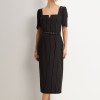 VESTIDO GEORGIA RISCA DE GIZ - PRETO