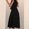VESTIDO GLÁUCIA UM OMBRO COM LAÇO - PRETO