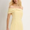 VESTIDO MIDI DETALHE UM OMBRO SAMARA - AMARELO