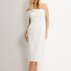 VESTIDO MIDI DETALHE UM OMBRO SAMARA - OFF WHITE