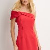VESTIDO MIDI DETALHE UM OMBRO SAMARA - VERMELHO