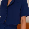 SPENCER SHIRLEY MANGA CURTA BOTÕES - AZUL MARINHO