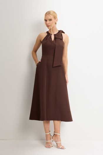 VESTIDO IOLANDA MIDI - MARROM