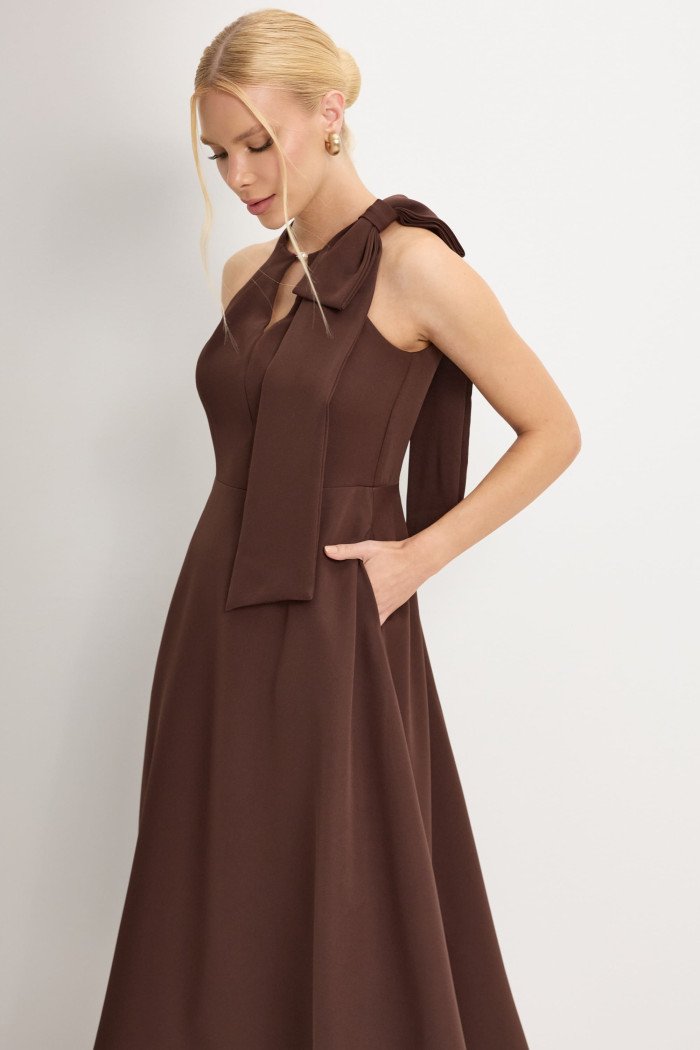 VESTIDO IOLANDA MIDI - MARROM