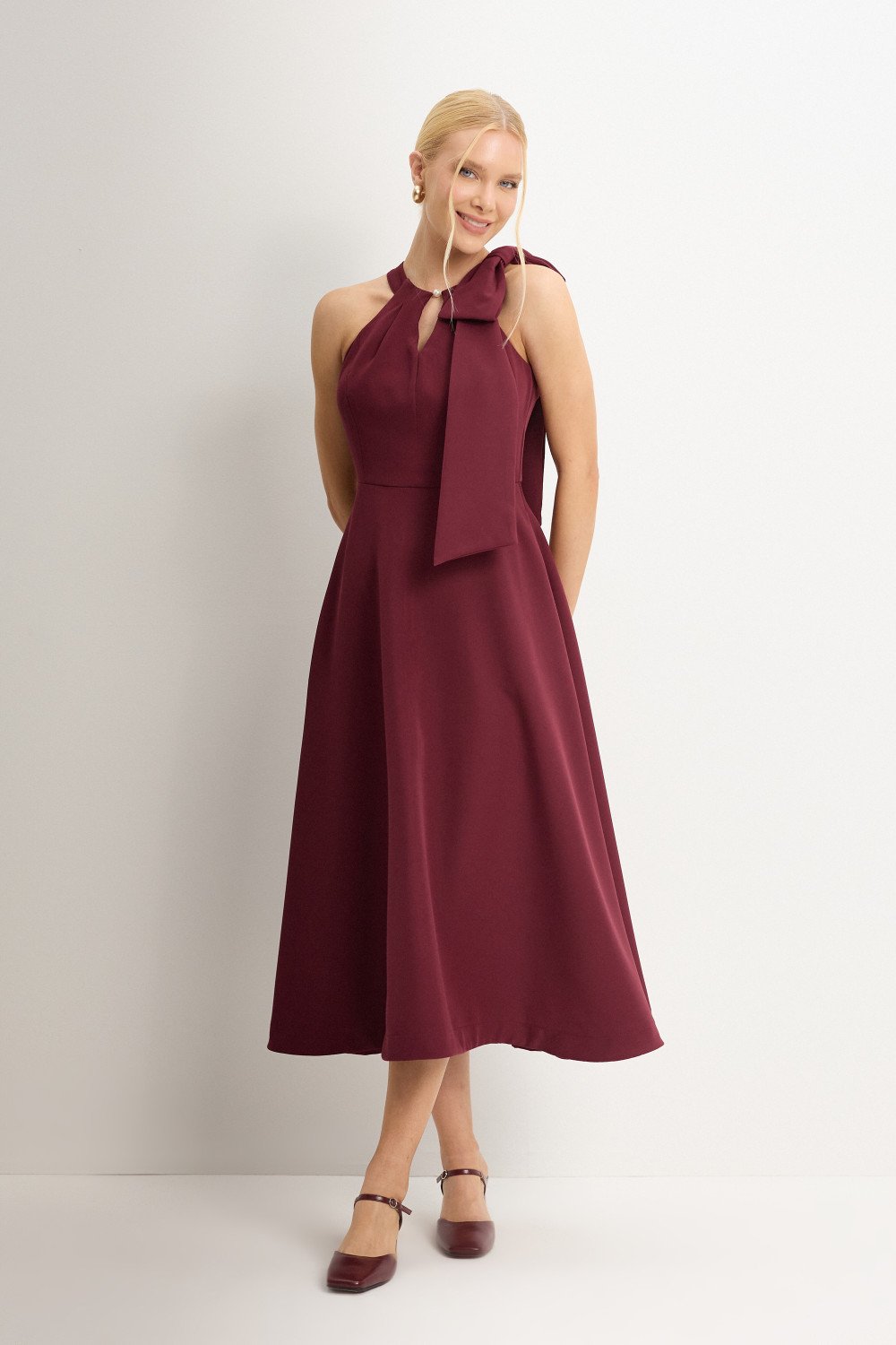 VESTIDO IOLANDA MIDI - VINHO