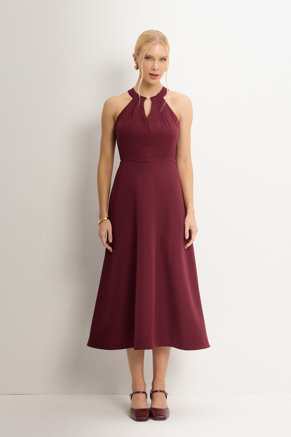 VESTIDO IOLANDA MIDI - VINHO