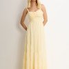VESTIDO MAISA LONGO CHIFFON - AMARELO