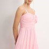 VESTIDO MAISA LONGO CHIFFON - ROSA