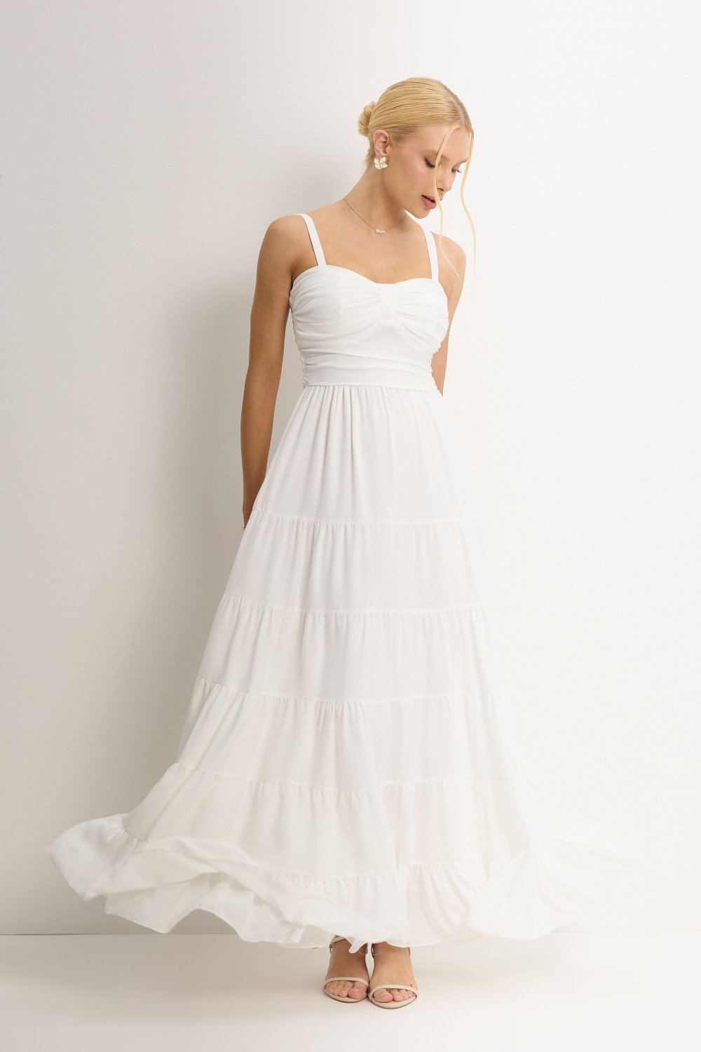 VESTIDO MAISA LONGO CHIFFON - BRANCO