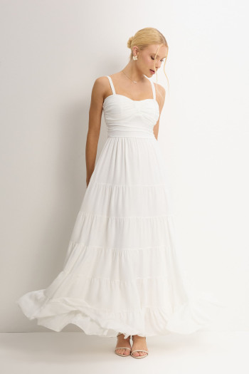 VESTIDO MAISA LONGO CHIFFON - BRANCO