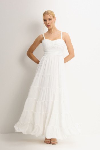 VESTIDO MAISA LONGO CHIFFON - BRANCO