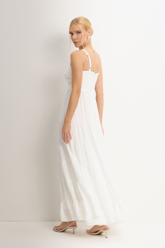 VESTIDO MAISA LONGO CHIFFON - BRANCO
