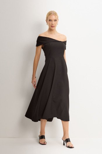 VESTIDO ANTÔNIA MIDI - PRETO