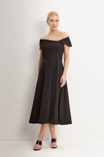 VESTIDO ANTÔNIA MIDI - PRETO