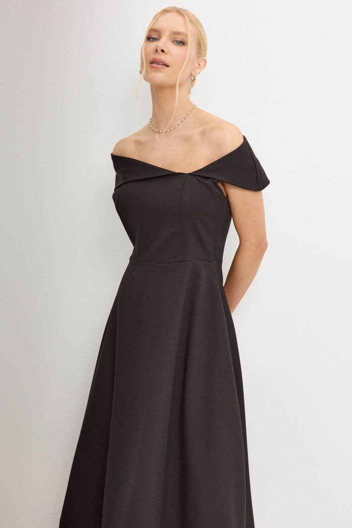 VESTIDO ANTÔNIA MIDI - PRETO