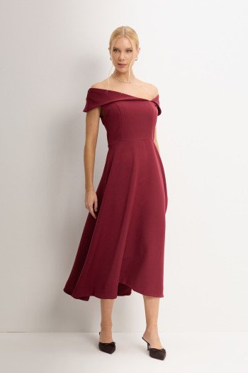 VESTIDO ANTÔNIA MIDI - VINHO