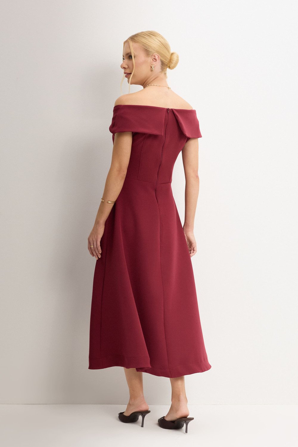 VESTIDO ANTÔNIA MIDI - VINHO