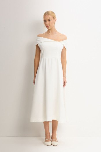 VESTIDO ANTÔNIA MIDI - OFF WHITE