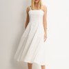 VESTIDO LOREN BORDADO ALÇA E BOLSOS - OFF WHITE