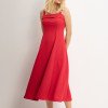VESTIDO TEODORA COM ALÇA E BOLSOS - VERMELHO