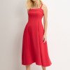VESTIDO TEODORA COM ALÇA E BOLSOS - VERMELHO