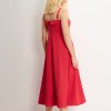 VESTIDO TEODORA COM ALÇA E BOLSOS - VERMELHO