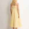VESTIDO TEODORA COM ALÇA E BOLSOS - AMARELO