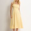 VESTIDO TEODORA COM ALÇA E BOLSOS - AMARELO