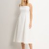 VESTIDO TEODORA COM ALÇA E BOLSOS - OFF WHITE