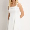 VESTIDO TEODORA COM ALÇA E BOLSOS - OFF WHITE