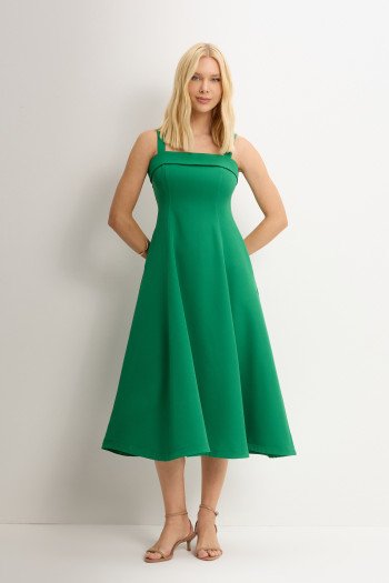 VESTIDO TEODORA COM ALÇA E BOLSOS - VERDE