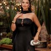 VESTIDO DE FESTA ELEGANCE GOLA CHOKER - PRETO